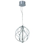 Aura Pendant - Polished Chrome / White