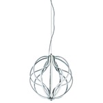 Aura Pendant - Polished Chrome / White