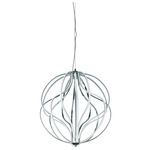 Aura Pendant - Polished Chrome / White