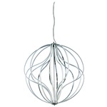 Aura Pendant - Polished Chrome / White