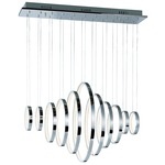 Hoops Linear Pendant - Polished Chrome