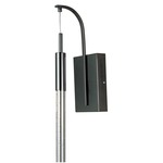 Scepter 1 Light Wall Light - Black Chrome / Bubbles