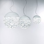 Kelly Sphere Pendant - Matte White / Milk White