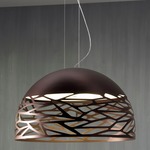 Kelly Dome Pendant - Coppery Bronze / Milk White