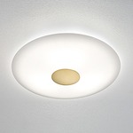 Series 3500 Wall/Ceiling Light - Solid Antique Brass / Satin White