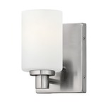 Karlie Wall Sconce - Brushed Nickel / Etched Opal