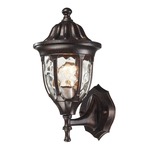 Glendale Outdoor Wall Light - Regal Bronze / Water Glass