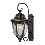 Glendale Outdoor Wall Light - Regal Bronze / Water Glass