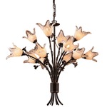 Fioritura 12 Light Chandelier - Aged Bronze