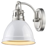 Duncan Wall Light - Pewter / White