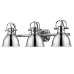 Duncan Bathroom Vanity Light - Chrome / Chrome