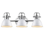 Duncan Bathroom Vanity Light - Chrome / White