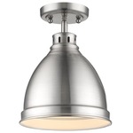 Duncan Semi Flush Ceiling Light - Pewter