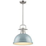 Duncan Downrod Pendant - Pewter / Seafom