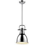 Duncan Downrod Pendant - Chrome / Chrome