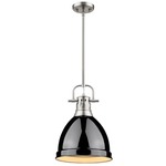 Duncan Downrod Pendant - Pewter / Black