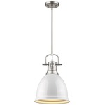 Duncan Downrod Pendant - Pewter / White