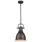Duncan Downrod Pendant - Rubbed Bronze / Rubbed Bronze