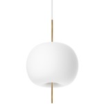 Kushi Pendant - Discontinued Floor Model - Brass / Opal