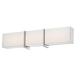 High Rise Bath Bar - Chrome / Mitered White