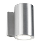 Vessel Outdoor Down Wall Light - Brushed Aluminum / Silk Screened