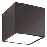 Bloc Outdoor Up or Down Wall Sconce - Bronze / Silk Screened