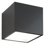 Bloc Outdoor Up Down Wall Sconce - Black / Silk Screened