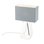 Tube Top Small Classic Table Lamp - Silver / Clear