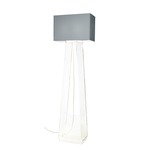Tube Top Classic Floor Lamp - Silver / Clear
