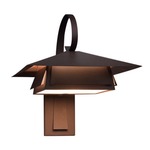 Profiles Lantern Outdoor Wall Sconce - Cast Bronze / Opal