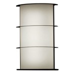 Ellipse Round Outdoor Wall Sconce - Black / Opal