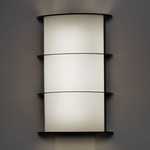 Ellipse Round Wall Sconce - Black / Opal