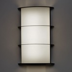 Ellipse Round Wall Sconce - Black / Opal