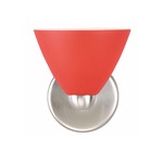 Dome Wall Sconce - Satin Nickel / Red