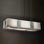 Genesis Split Linear Pendant - Chrome / Opal