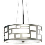 Genesis Geo Pendant - Chrome / Opal