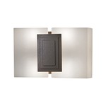 Genesis Wide Split Wall Sconce - Cast Bronze / Opal