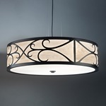 Tambour 13224 Pendant - Black / White Swirl