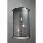 Clarus Round Exposed Square Cutout Pendant - Black