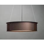 Clarus Square Shade Square Cutout Drum Pendant - Cast Bronze / Opal