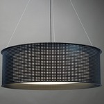 Clarus Square Shade Square Cutout Drum Pendant - Black / Opal