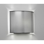 Clarus Rounded Square Cutout Wall Light - Chrome / Opal