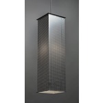 Clarus Long Square Shade Square Cutout Pendant - Black / Opal