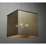 Clarus Square Exposed Square Cutout Pendant - Cast Bronze