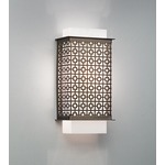 Clarus Squared Geometric Cutout Wall Light - Black / Opal