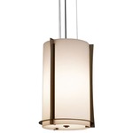 Genesis Tall Pendant - Cast Bronze / Opal