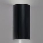 Basic Round Metal Outdoor Wall Sconce - Black