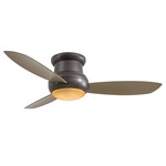 Concept II Outdoor Hugger Ceiling Fan with Light - Oil Rubbed Bronze / Taupe