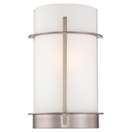 Compositions 6460 Wall Light - Brushed Nickel / Etched Opal