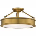 Harbour Point Large Semi-Flush Mount - Liberty Gold / Etched White